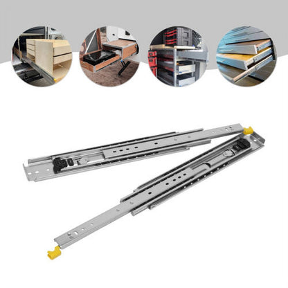 16 Inch Pair 500lbs Heavy-Duty Drawer Slides Ball Bearing Full Extension w/ Lock