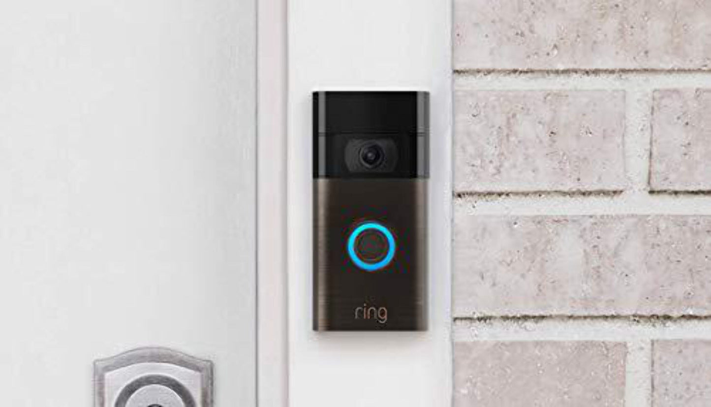 Video Doorbell – 1080p HD Video, Improved Motion Detection, Easy Installation - Venetian Bronze