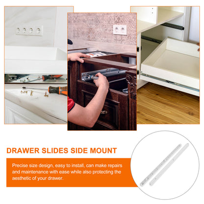 2pcs Drawer Slides Plastic Cabinet Drawer Slides Smooth Drawer Rails Kitchen Dresser Slides