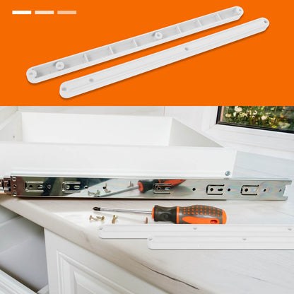 2pcs Drawer Slides Plastic Cabinet Drawer Slides Smooth Drawer Rails Kitchen Dresser Slides