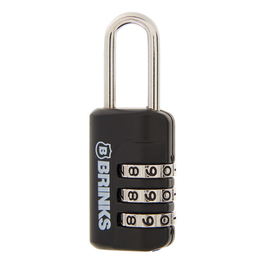 Brinks Zinc Diecast 22mm Combination Sport Padlock with 13/16in Shackle, 2 Pack